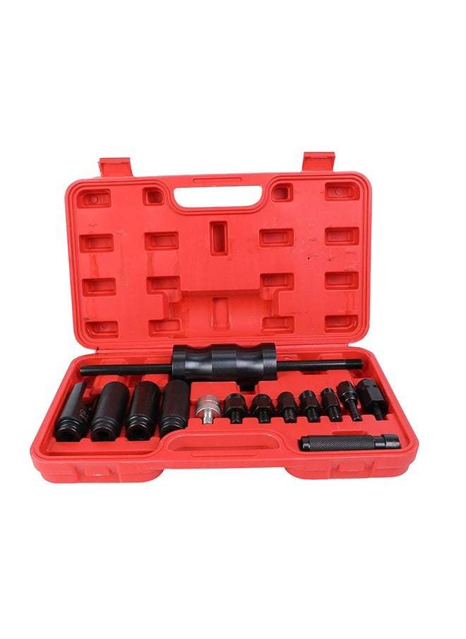 LAWAZIM Diesel Injector Extractor -17 Piece- CR-V Steel Injector Puller Set Black Oxide Injector Pullers - Heavy-Duty Diesel Engine Removal Tool, Automotive Repair, Truck Precision Injector Extraction  - Image 1