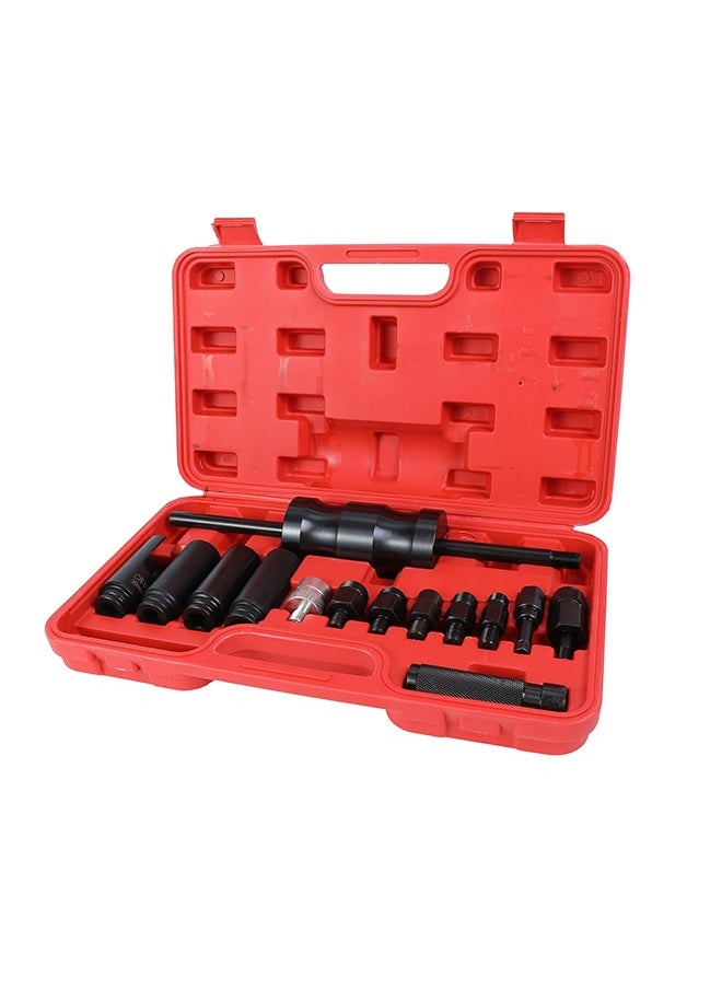 LAWAZIM Diesel Injector Extractor -17 Piece- CR-V Steel Injector Puller Set Black Oxide Injector Pullers - Heavy-Duty Diesel Engine Removal Tool, Automotive Repair, Truck Precision Injector Extraction  - Image 2
