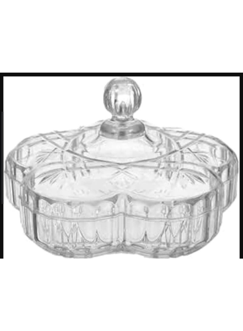 Acrylic Tasley Plate Nuts Candy Dried Fruit Serving Plate for Events Family Gatherings Easy to Clean Daily Use - Image 1