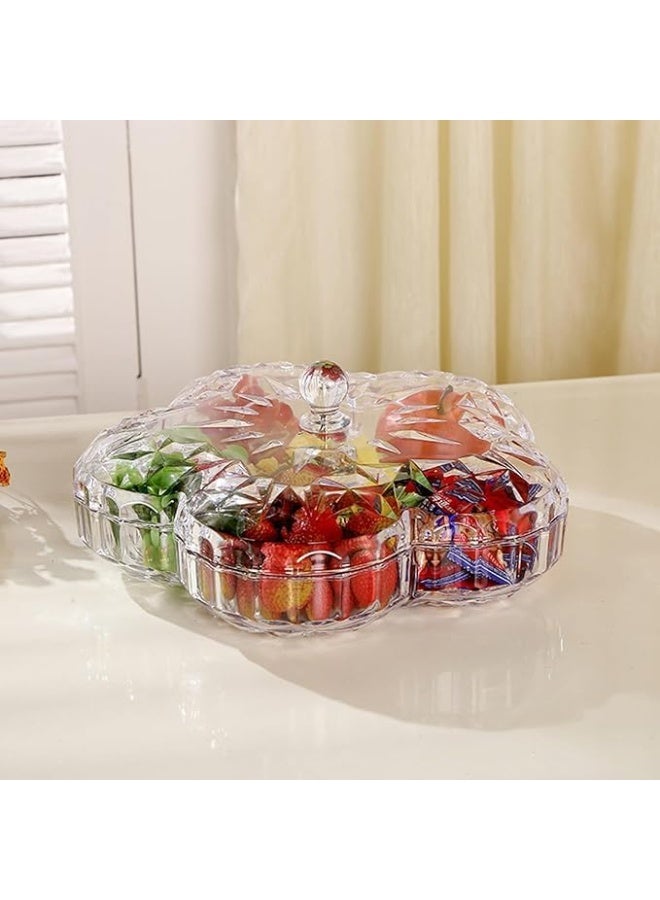 Acrylic Tasley Plate Nuts Candy Dried Fruit Serving Plate for Events Family Gatherings Easy to Clean Daily Use - Image 2