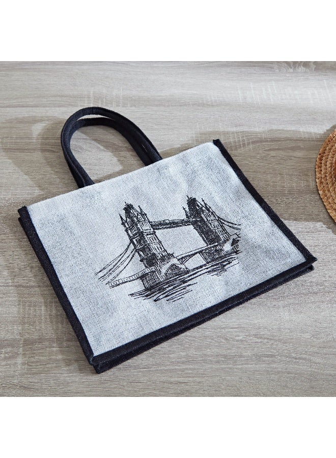 Home Box Illustrated Medium Shopping Bag - 30X38X18 Cm - Image 2