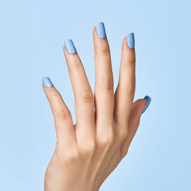 Impress KISS imPRESS No Glue Mani Press On Nails, Color, 'Baby why so Blue', Blue, Short Size, Squoval Shape, Includes 30 Nails, Prep Pad, Instructions Sheet, 1 Manicure Stick, 1 Mini File - Image 2