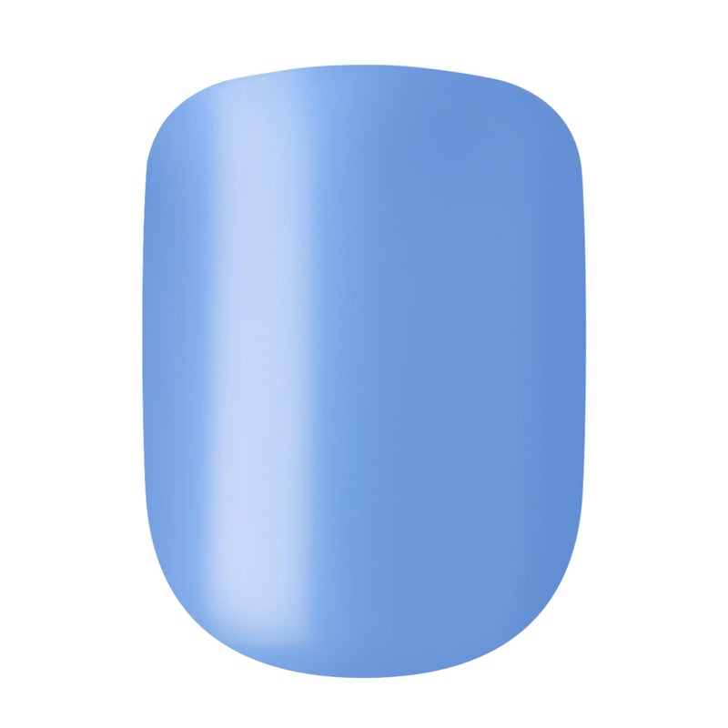 Impress KISS imPRESS No Glue Mani Press On Nails, Color, 'Baby why so Blue', Blue, Short Size, Squoval Shape, Includes 30 Nails, Prep Pad, Instructions Sheet, 1 Manicure Stick, 1 Mini File - Image 4