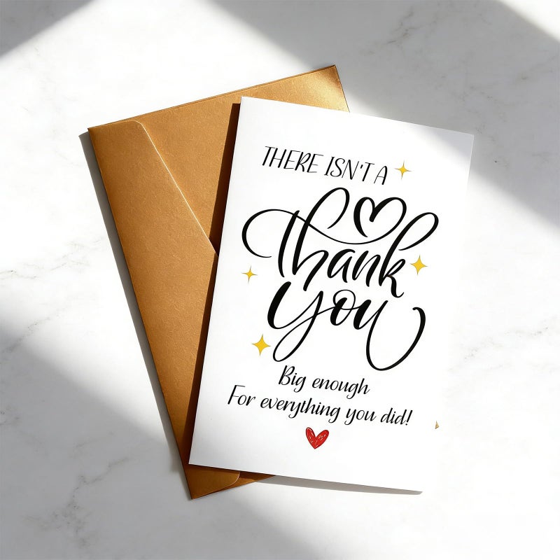 XIHIRCD Thank You Cards, Simple Blank Appreciation Greeting Notes with Envelope for Gratitude Teachers Bosses Friends Colleagues Coworker Him Her, Funny Thoughtful Gift - Image 4