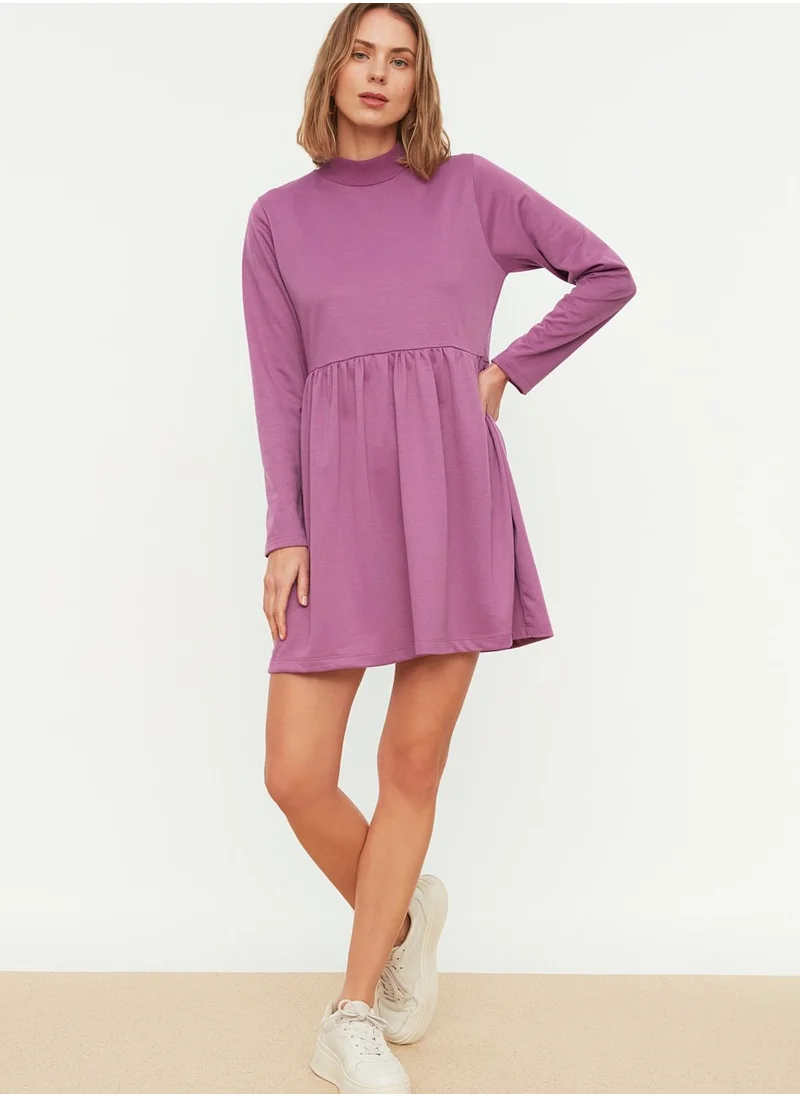 trendyol Crew Neck Knitted Dress