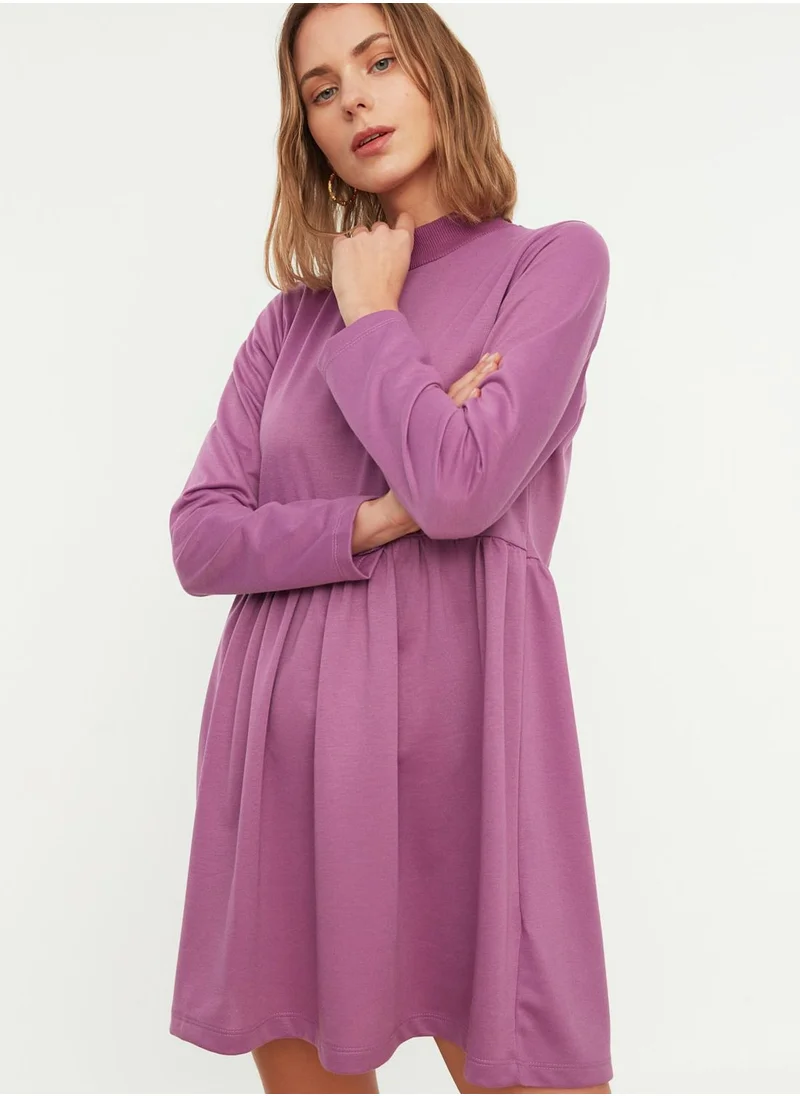 trendyol Crew Neck Knitted Dress
