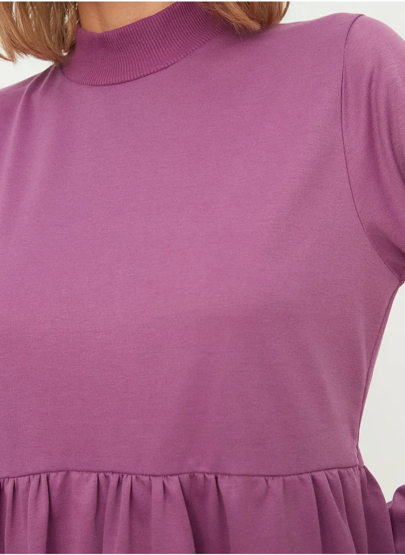trendyol Crew Neck Knitted Dress