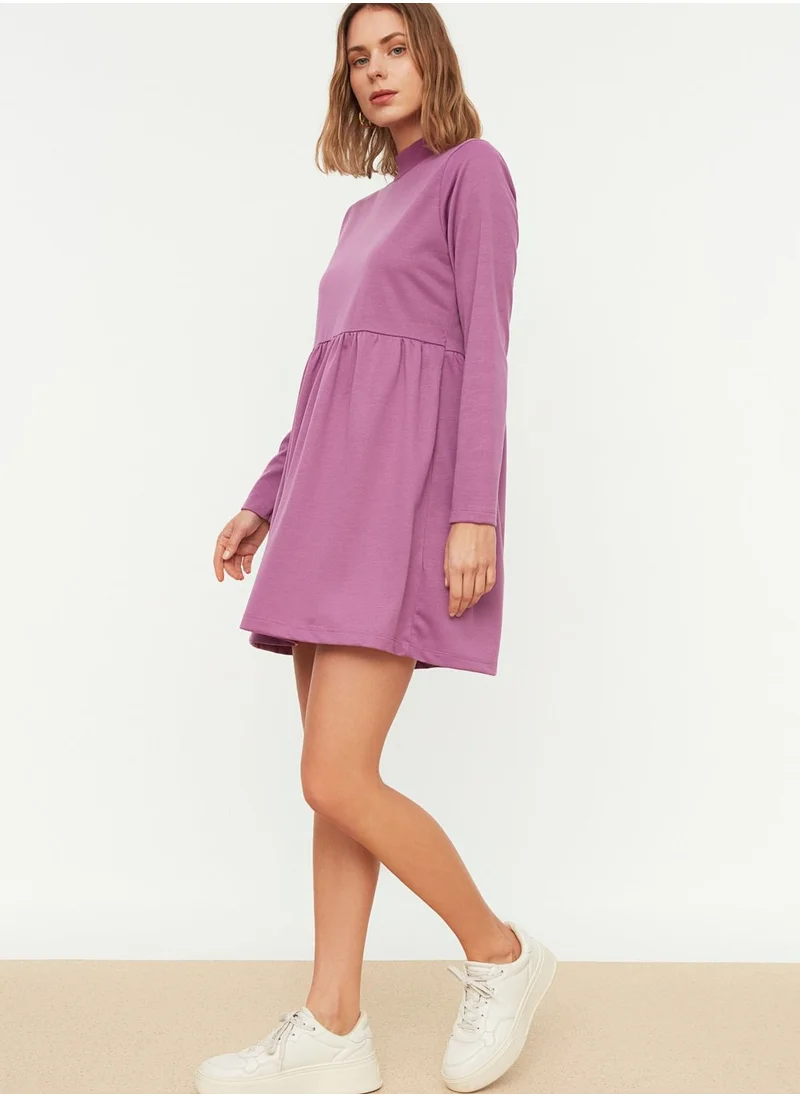 trendyol Crew Neck Knitted Dress