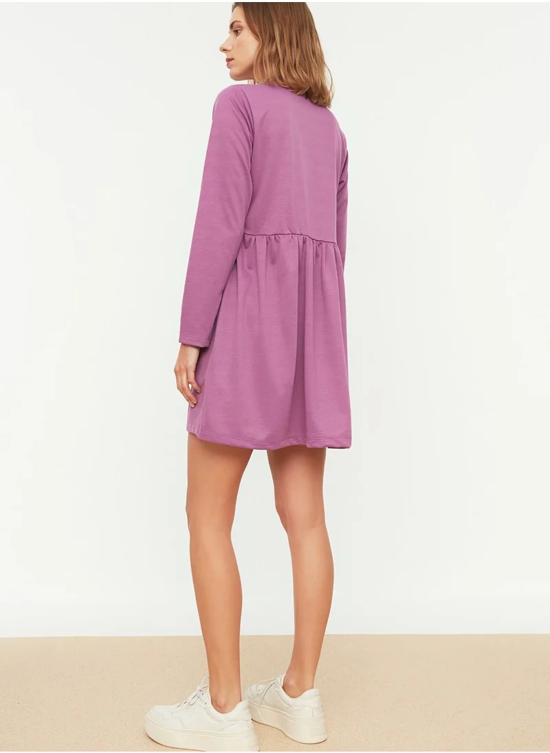 trendyol Crew Neck Knitted Dress