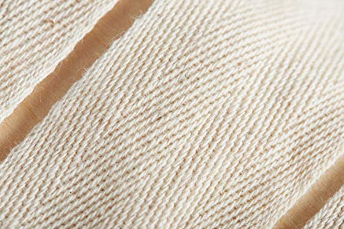Abbaoww 50 Yards Cotton Twill Tape Ribbon 1 Inch, Soft Natural Webbing Tape Herringbone Tape for Sewing DIY Craft, Beige - Image 3
