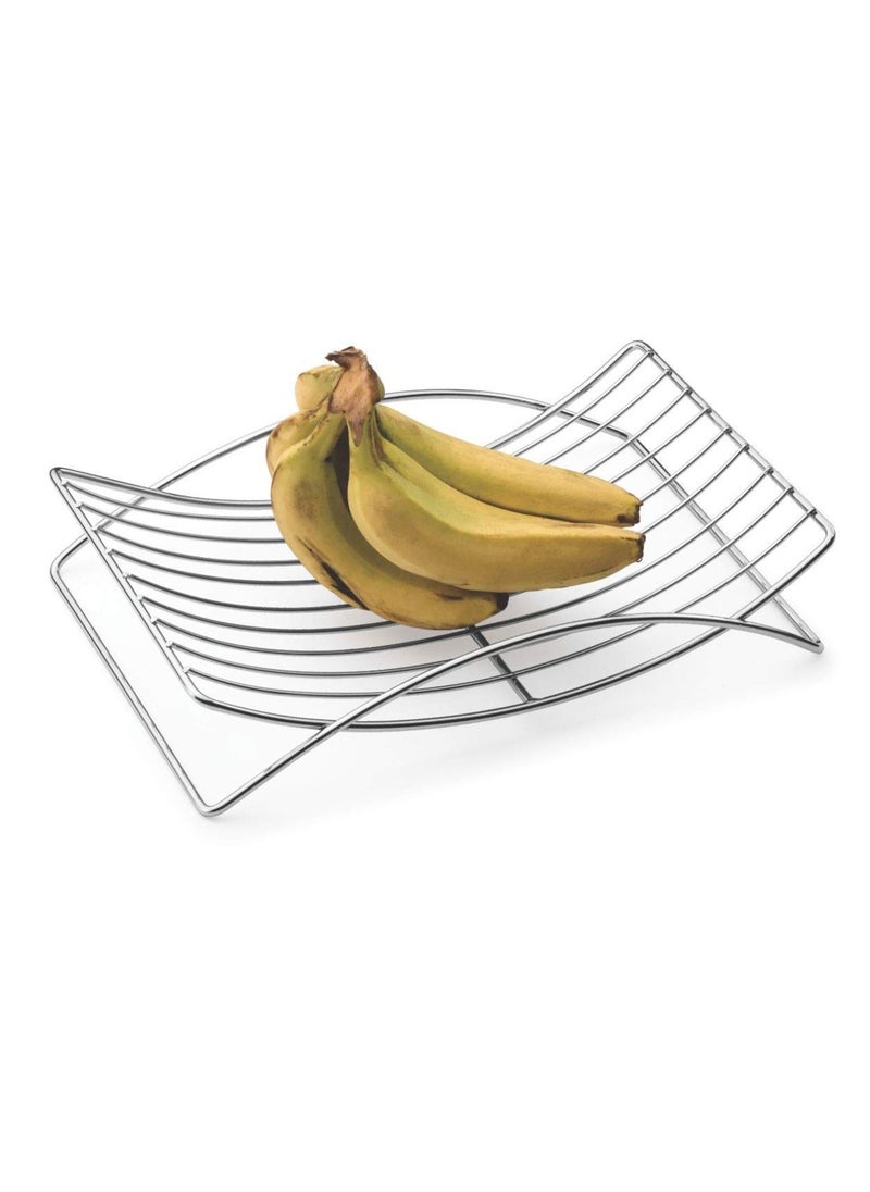 sulfar Stainless Steel Designer Fruit Basket (Silver) Pack of 1  - Image 1