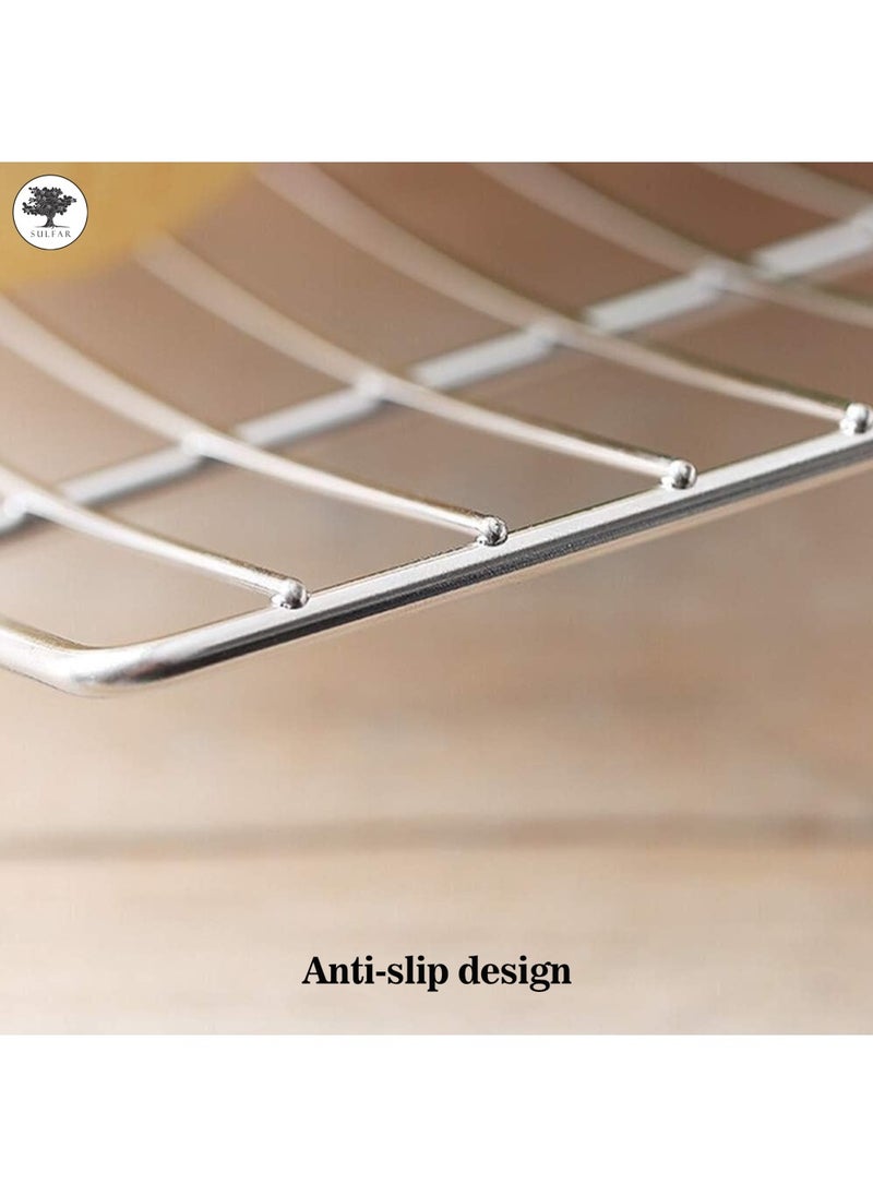 sulfar Stainless Steel Designer Fruit Basket (Silver) Pack of 1  - Image 5