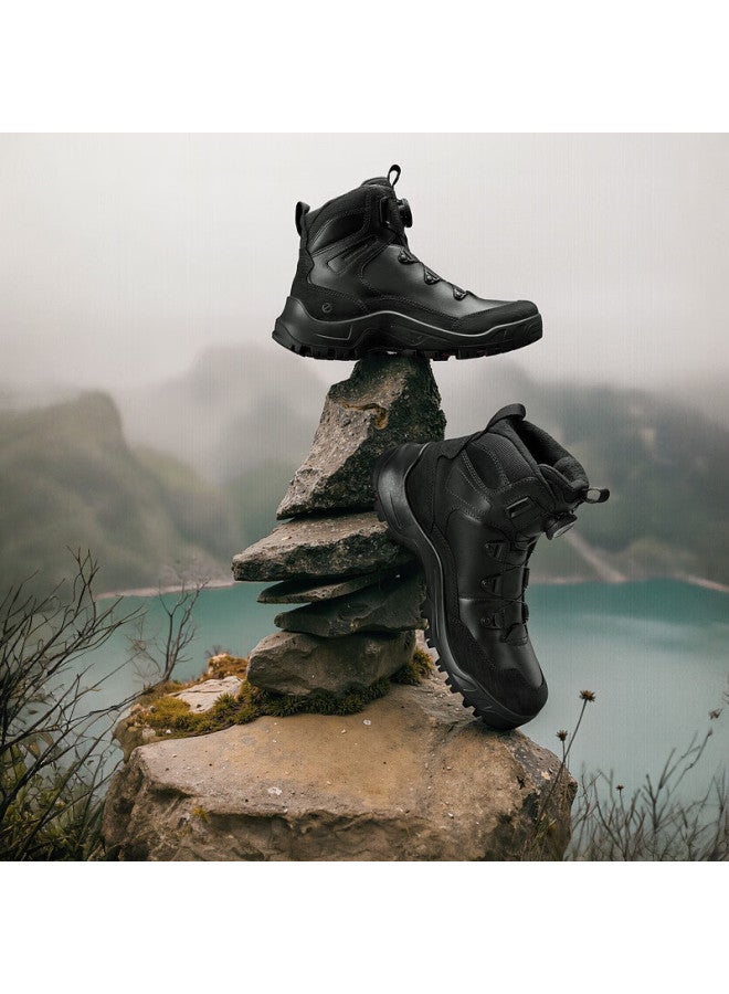 Ecco Boa K Outdoor Hiking High-top Sports Shoes Off-road 841424 Black Size 41 - Image 2