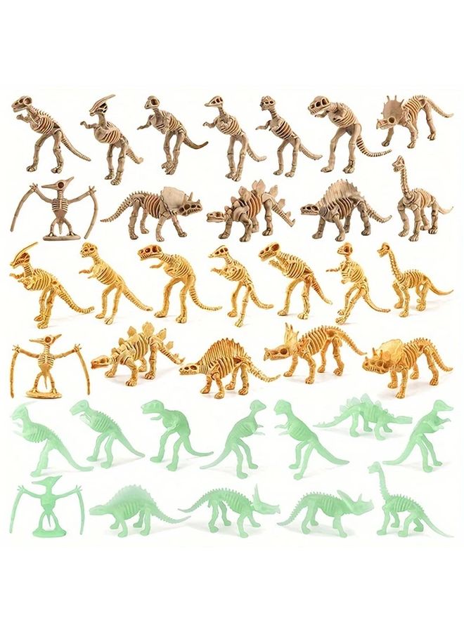 12 Pcs Dinosaur Skeleton Toys Set Jurassic Tyrannosaurus Brachiosaurus Triceratops - Image 2