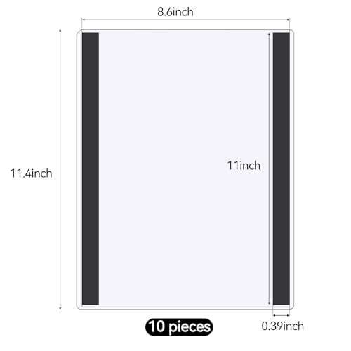 Nufiwra 10 Pcs 8.5'' x 11'' Rigid Magnetic Sign Holders - Clear Plastic Document Frames with Magnet Borders for Letter Size Posters - Perfect for Home, Office, and Store Displays - Image 2