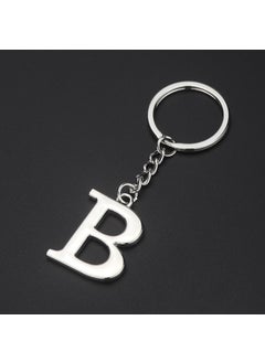Generic English letter keychain bag pendant 26 uppercase and lowercase letters and numbers keychain European and American small gift customizationB B 