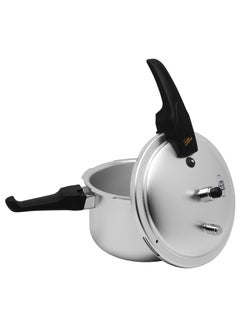 Kitchen King Explosion Proof Aluminum Pressure Cooker with Long Handle Steaming Plate Black/Silver  - Image 5