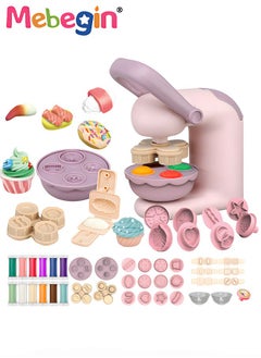MEBEGIN DIY Playdough Set, Multi-colored Burger Making Set with 25 PCS Accessories and 12 Colors of Daugh, Fun Non-toxic Clay Modelling Kit, Creative Cook Set for Kids, Ideal Children's Gift, 13*7.5*16cm  - Image 2