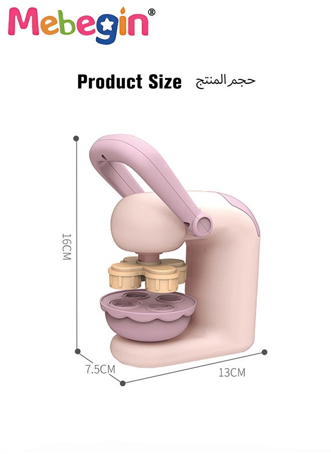 MEBEGIN - DIY Playdough Set, Multi-colored Burger Making Set with 25 PCS Accessories and 12 Colors of Daugh, Fun Non-toxic Clay Modelling Kit, Creative Cook Set for Kids, Ideal Children's Gift, 13*7.5*16cm - Image 1