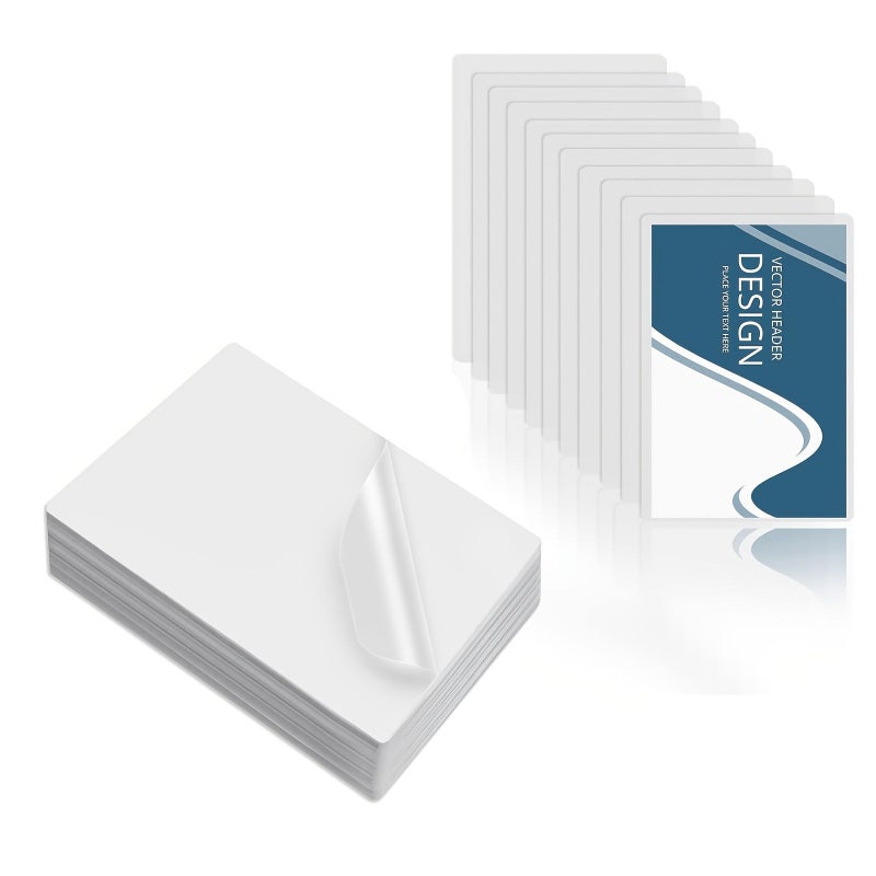 200 Pack 3 Inch Thermal Laminating Pouches ID Card Size 26 X 37 Inches Clear Round Corner 5C Thick Business Card Protector Sheets For Laminator Office Home School Supplies - Image 1