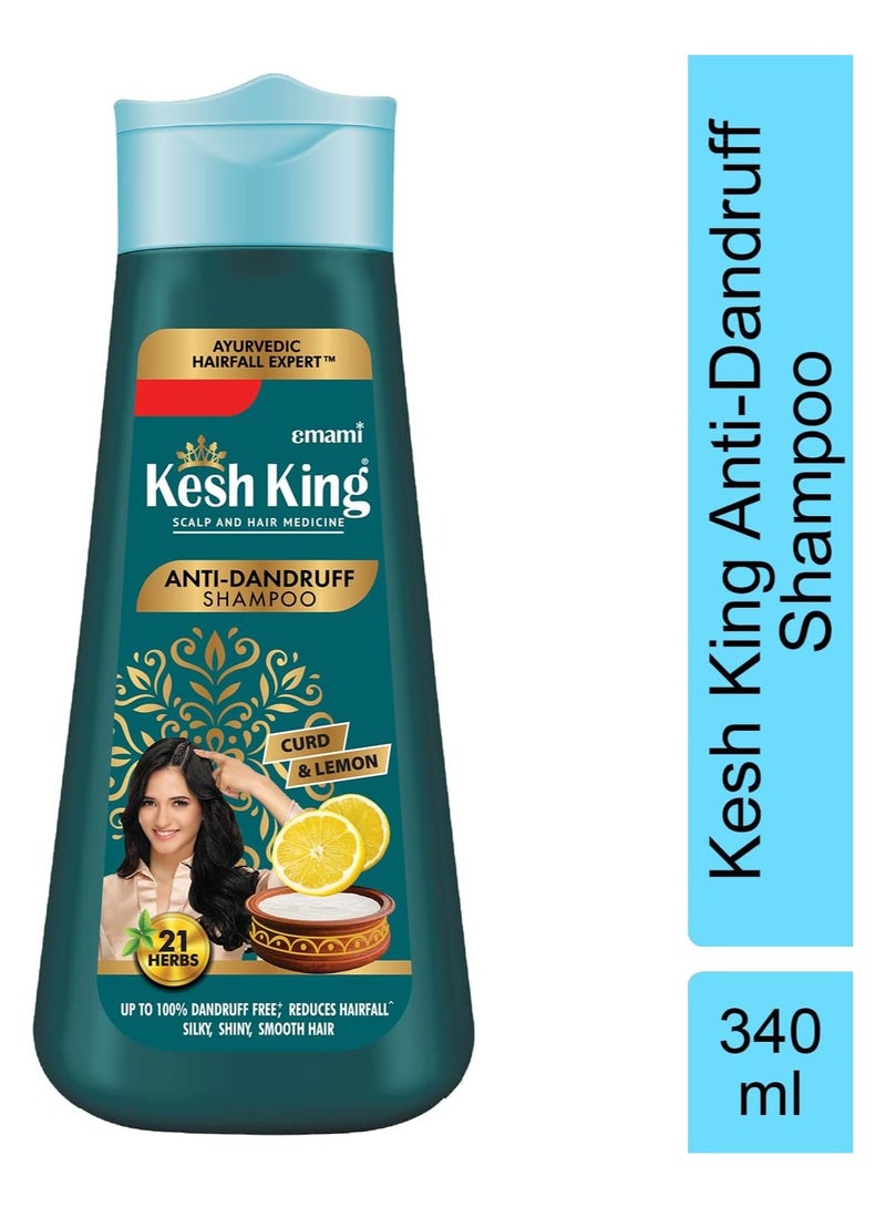 Kesh King Ayurvedic Hairfall Expert Anti-Dandruff Shampoo with Curd Active - 21 Herbs 340ml - Image 2