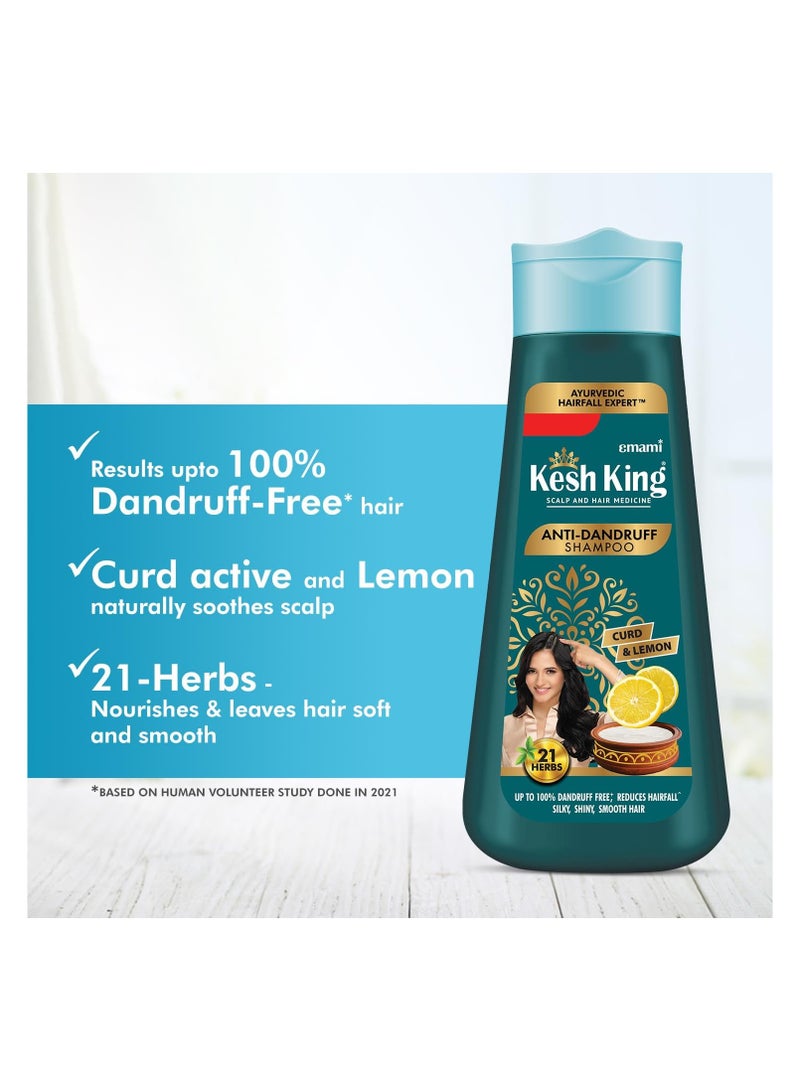 Kesh King Ayurvedic Hairfall Expert Anti-Dandruff Shampoo with Curd Active - 21 Herbs 340ml - Image 4