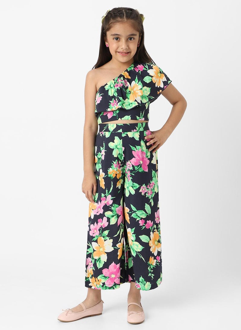 Nautinati Girls' Combo Set of Asymmetrical Top and Bottoms - Image 1