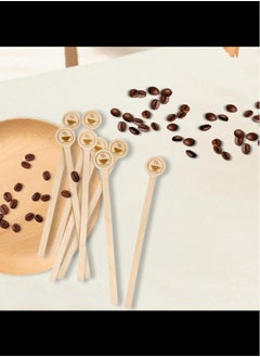 Craftman 100Pcs Coffee Stirrers,15cm Natural Wooden Stir Sticks with Round Ends, Disposable Eco-Friendly Biodegradable Cafe Grade Coffee Stir Sticks Wood Beverage Mixer for Coffee Milk Tea  - Image 3