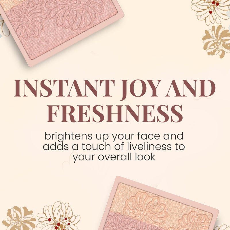 Paul & Joe Pressed Blush Palette Refill Only, Case Sold Separately, Oil-Absorbing Blush Powder, Bi-Color Face Blushes with Fitting Veil Powder, Light Beige and Light Pink, 01 Secret D'Or, 0.17 oz - Image 5