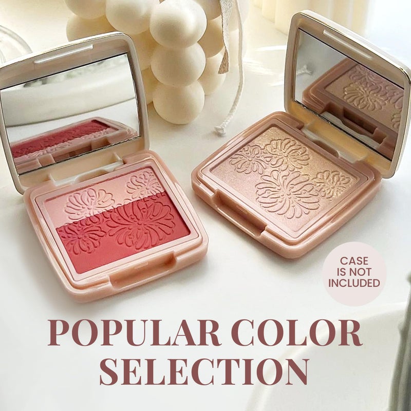 Paul & Joe Pressed Blush Palette Refill Only, Case Sold Separately, Oil-Absorbing Blush Powder, Bi-Color Face Blushes with Fitting Veil Powder, Light Beige and Light Pink, 01 Secret D'Or, 0.17 oz - Image 2