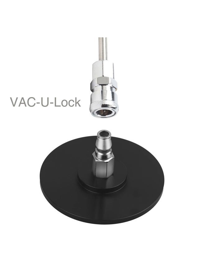 Timsec Suction Cup Adapter for Vac-U-Lock Machine, Stainless Steel Quick Air Connector Device Attachment, 4 Inch (Black) - Image 2
