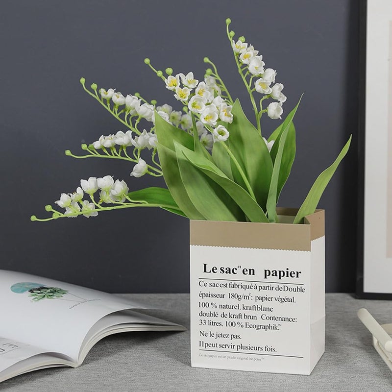 NatureMan 6 Branch Lily of The Valley Artificial Flowers,Simulation Lily of The Valley Silk Flower,Outdoor Bridal Wedding Bouquet for Home Garden Party Wedding Decoration - Image 2