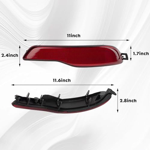 Jiacheng 68105144AC Rear Bumper Reflector Passenger Side Compatible with Jeep Cherokee 2014-2018 (Right) - Image 3