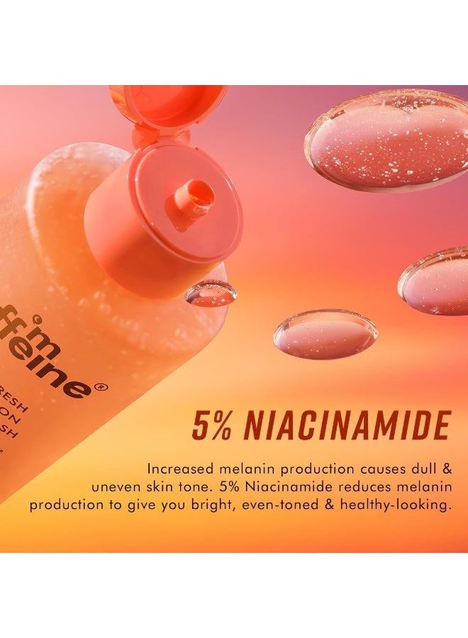 mCaffeine 5% Niacinamide, 3-in-1 Perfume Body Wash - Odour Control, & Long Lasting Musky Fragrance | Brightens & Even Tones Skin | For Men & Women (250 ml) - Image 5