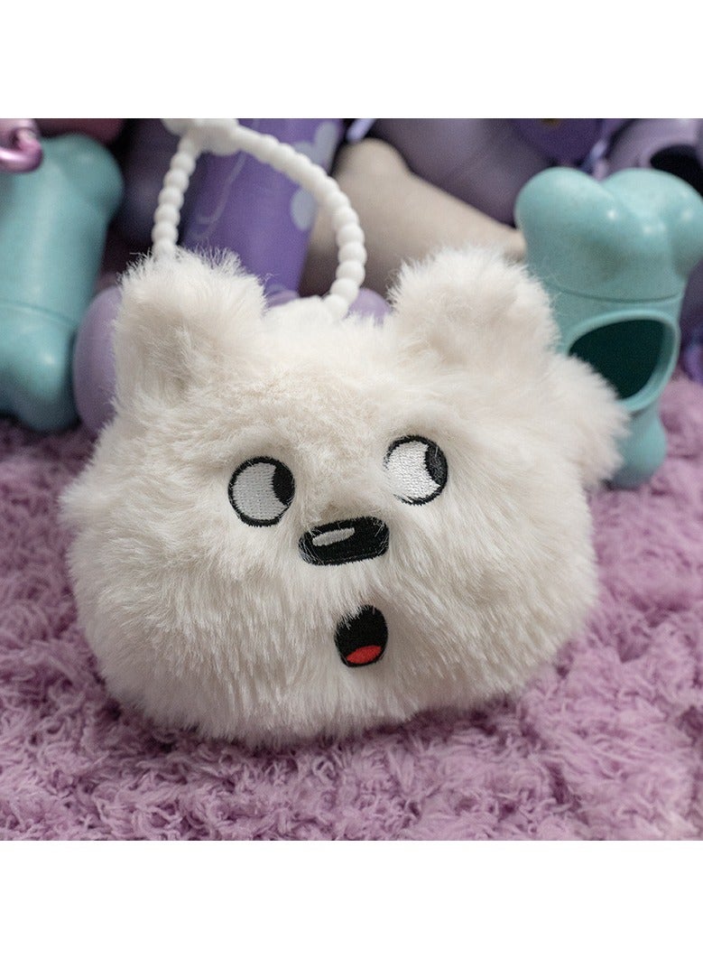 general Cute Plush Samoyed Dog Picking Up Poop Bag to Store Pet Supplies  - Image 3