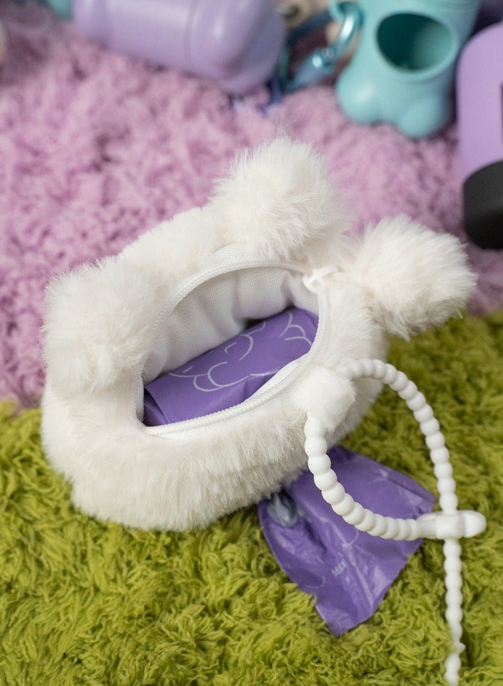 general Cute Plush Samoyed Dog Picking Up Poop Bag to Store Pet Supplies  - Image 4