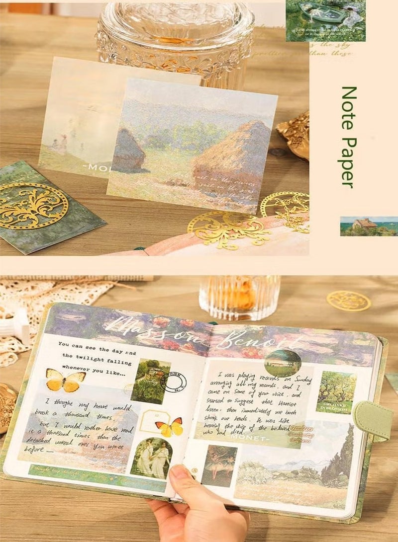 Ciara Vintage Oil Painting Series Handbook Gift Box, Student High Beauty Creative Handbook Set, Festival Inspirational Reward Gift - Image 4