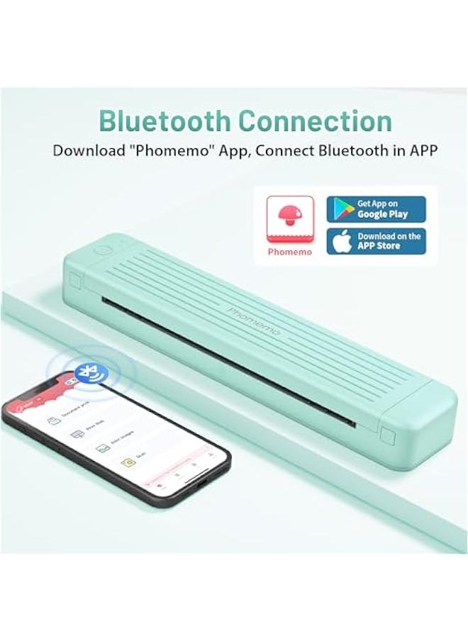 phomemo - Portable Printers Wireless for Travel, P831 Bluetooth Thermal Transfer Printer Support US Letter/A4/A5/B5 Copy Paper, 300 DPI Mobile Inkless Printer for iOS, Android & Laptop - Image 1