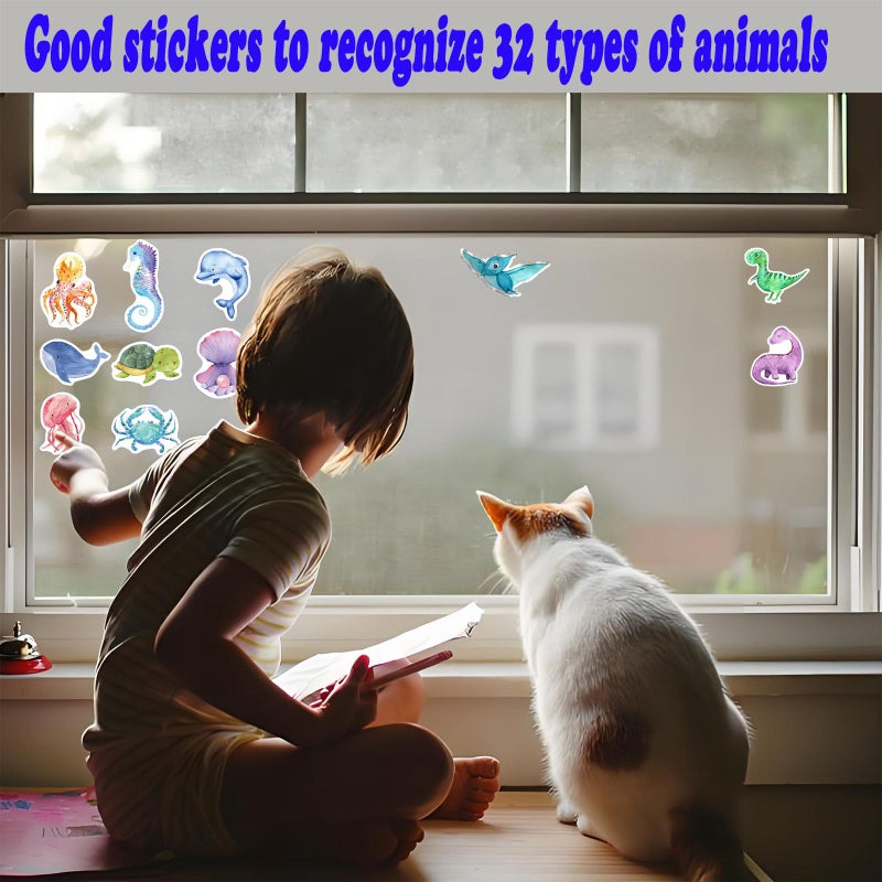 Goodangie00 2000Pcs Animal Stickers for Kids Reward, 4 Rolls Ocean Dinosaur Forest Jungle Incentive Decal for Kids School Classroom Teachers Supplies, Students Behavior Chartï¼ˆ1 Inchï¼‰ - Image 3