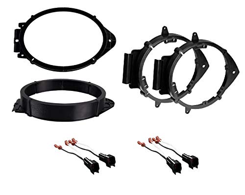 ASC Audio ASC Premium 6x9" Front + 6+-Inch 6" 6.5" 6.75" Rear Car Speaker Install Adapter Mount Bracket Plates w/Speaker Wire Connectors for Select GM GMC Vehicles- See Below for Compatible Vehicles - Image 2