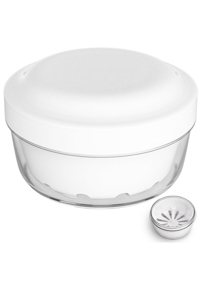 SYOSI Leak Proof Denture Case, Retainer Case Orthodontic Denture Cup with Strainer, for Dentures, Partial Dentures, Traditional Braces, Etc, Portable Retainer Cleaner Case for Household  - Image 1