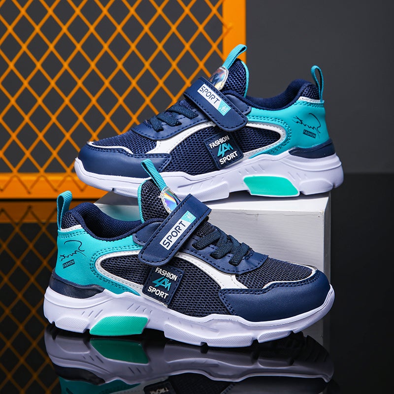Boys' Shoes 2025 Spring New Mesh Breathable Medium And Large Children'S Boys' Sports Shoes - Image 1