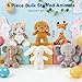 AmyToo 6 Pcs Stuffed Animals Bulk 8 Inch Small Stuffed Safari Animals Zoo Stuffed Animals Set Cat Dog Elephants Giraffe Bunny Baby Shower Party Decor Easter Gift for Classroom Kids Teens Girls - Image 4