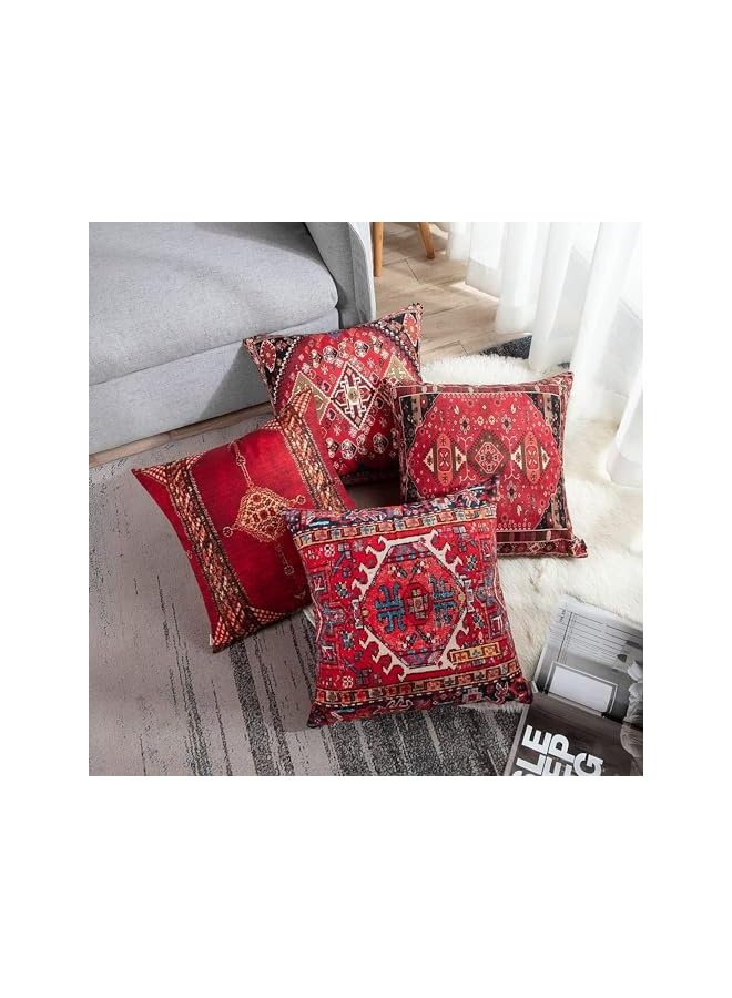 The Bros 4 Pack Throw Pillow Covers Geometric Persian Home Decor, 18 x 18 Inches Cushion Cover Sofa Pillowcases - Image 3