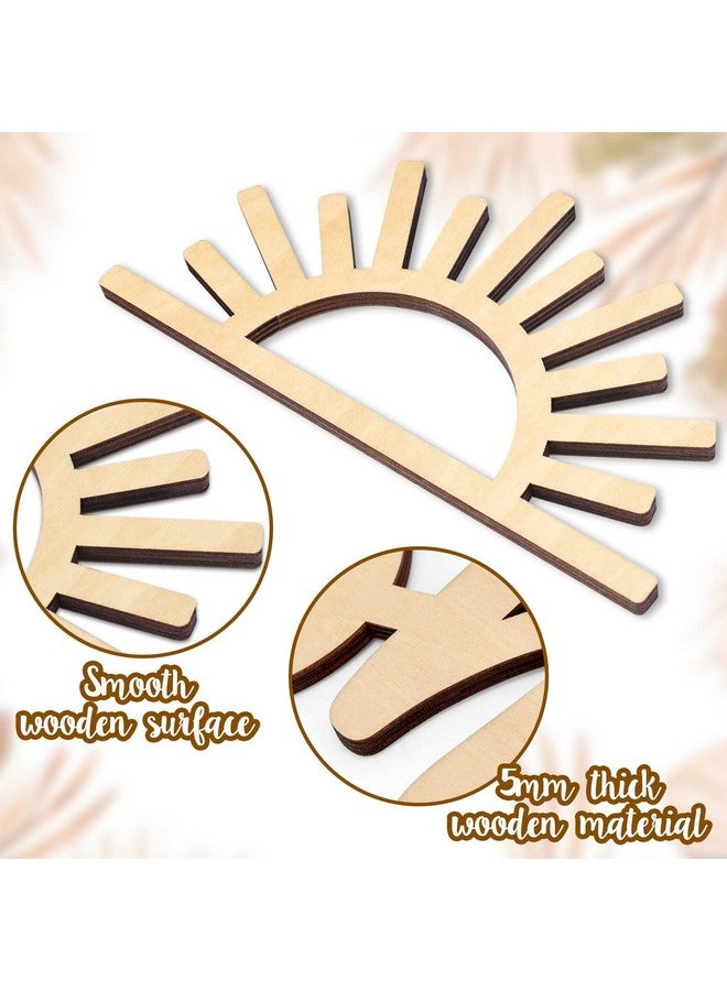 Xylolfsty You Are My Sunshine Wall Decor Boho Nursery Wall Art 5 Pieces Neutral Wooden Decoration for Boys and Girls Bedrooms Hang On Wall Sign for Playroom (Words Style) - Image 4