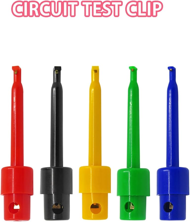 مجموعة مشابك الاختبار ذات النوابض لجهاز المتر المتعدد، اختبار إلكترونيات بدون استخدام اليدين، خطاف آمن - Image 3