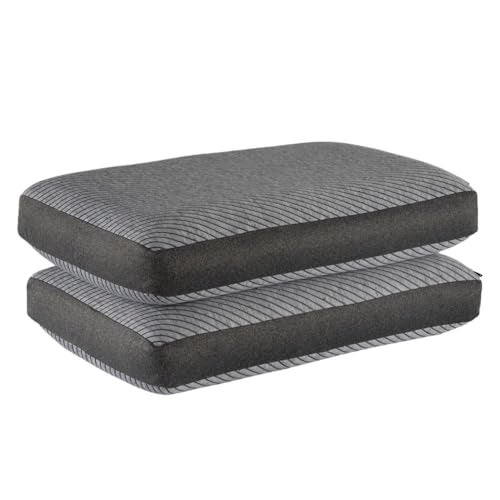 Wakefit Memory Foam Pillow | 1 Year Warranty | Orthopedic Pillows for Neck Pain, Pillow Memory Foam, Memory Pillow for Sleeping, Memory Foam Pillows (21 x 15 x 5 Inch, Set of 2 - Light Grey) - Image 1