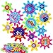 Relaxweex 36 Pcs Magnetic Gears Interchangeable Learn Magnetic Spinning Gears for Magnetism Refrigerator or Whiteboard Space - Image 2