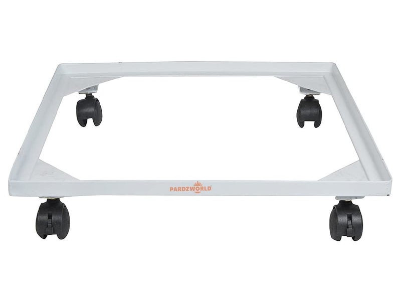 PARDZWORLD عربة باردز وورلد مناسبة لغسالات التحميل العلوي 55 سم × 55 سم مطلية بالبلاستيك مع أقفال للعجلات - Image 4