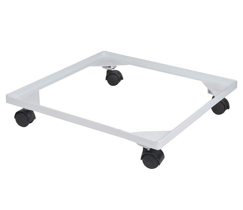 PARDZWORLD عربة باردز وورلد مناسبة لغسالات التحميل العلوي 55 سم × 55 سم مطلية بالبلاستيك مع أقفال للعجلات - Image 1